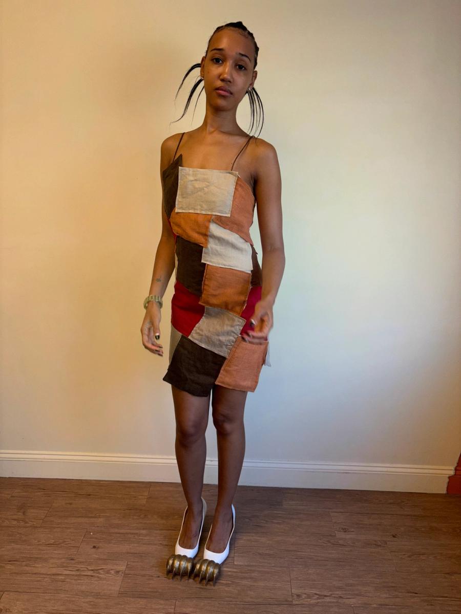 90s Italian Patchwork Dress product image