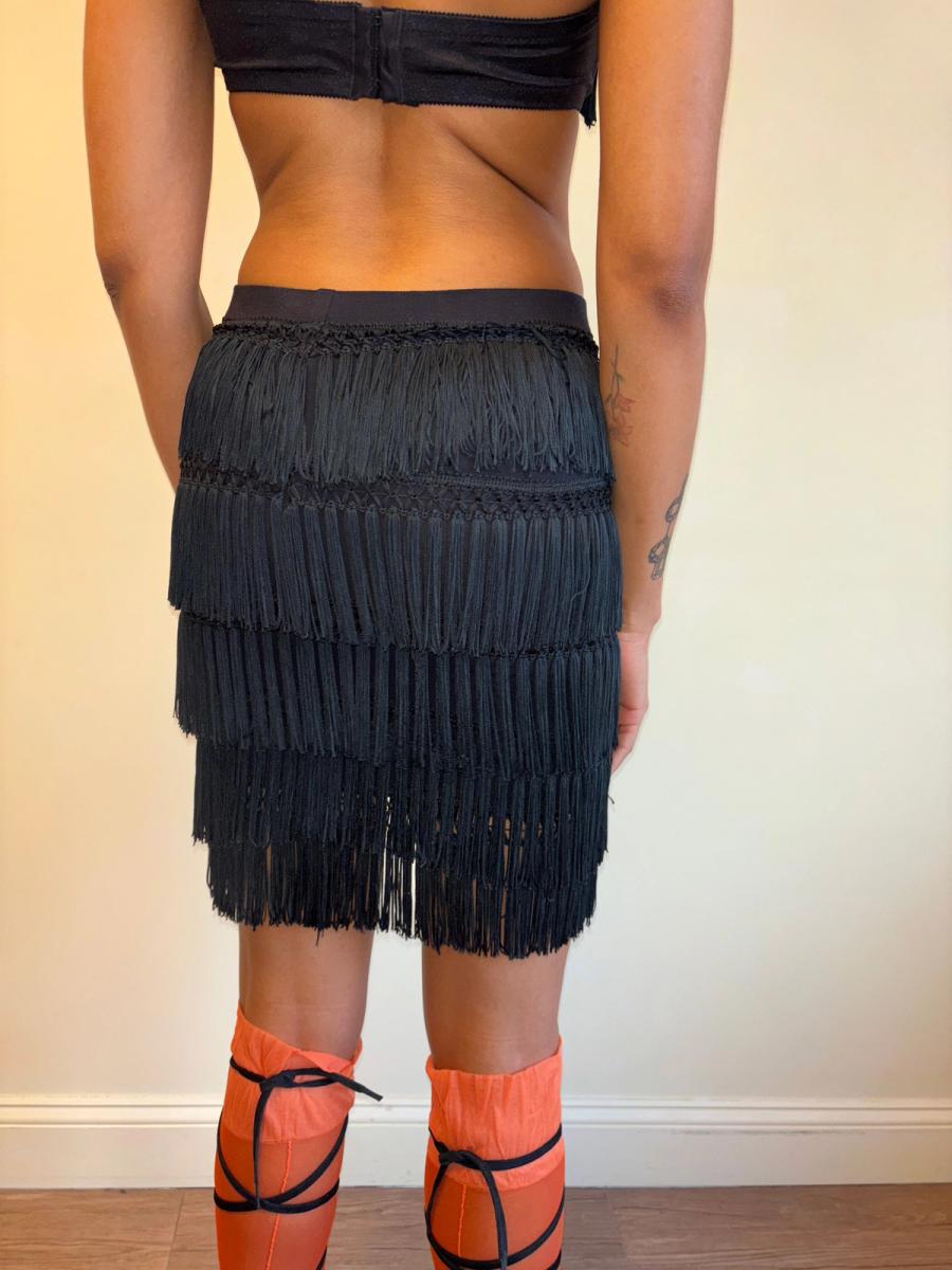 80s Helen Storey Fringe Skirt product image