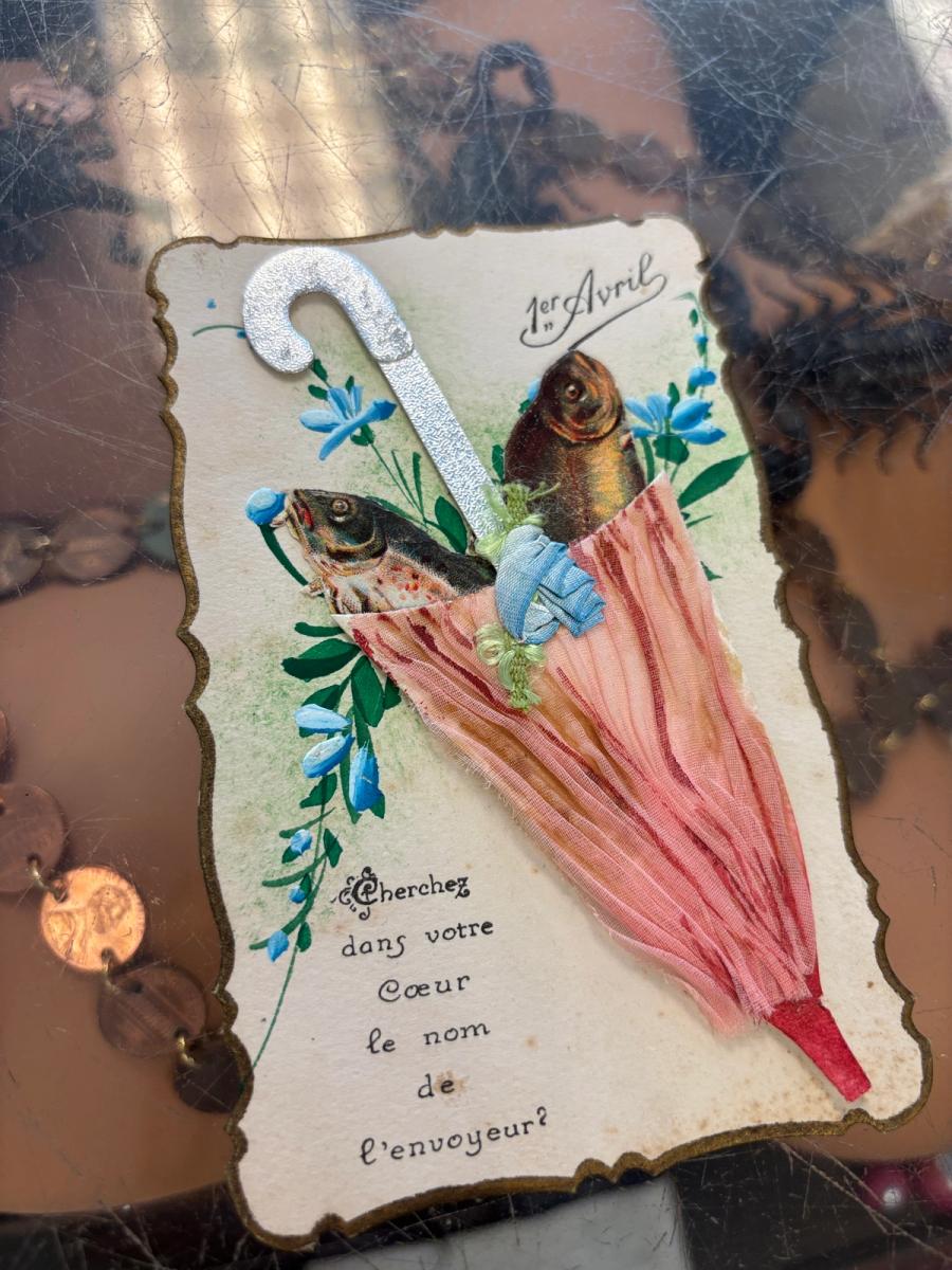 Antique French April Fool's Day Card  product image