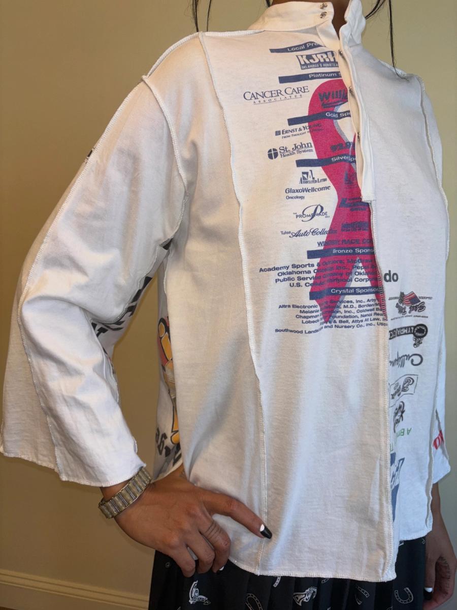 Patchwork T-shirt Paneled Top product image