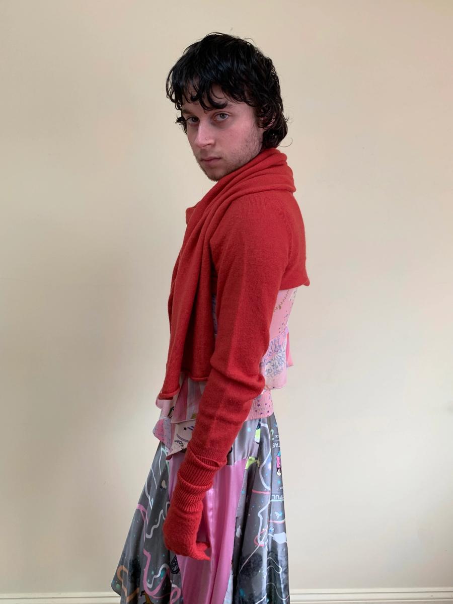 Jane Marple Knit Wrap Shrug With Matching Gloves  product image