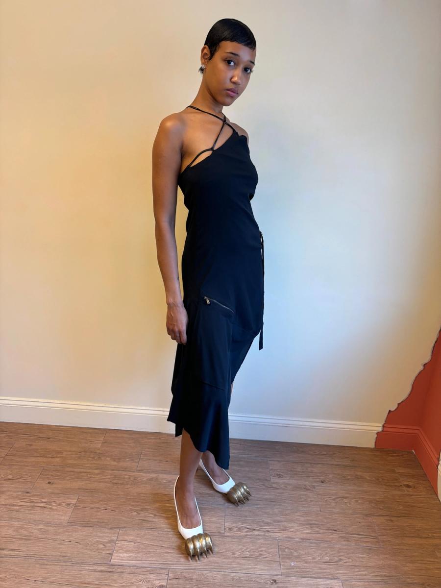 Vintage John Richmond Metal Strap and Diamante Dress product image