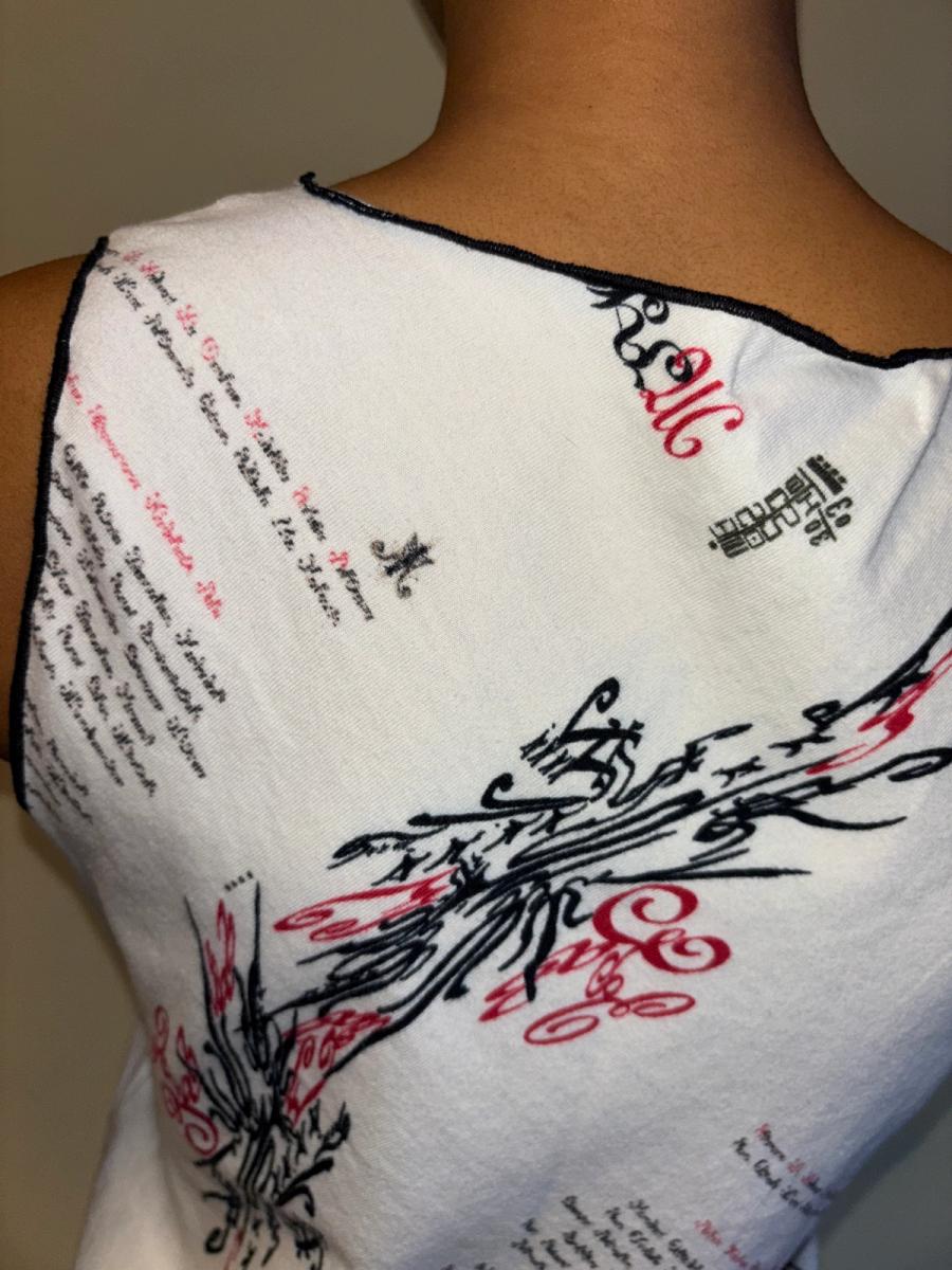 Issey Miyake SS 2004 Tattoo Art Nouveau Tank Top product image
