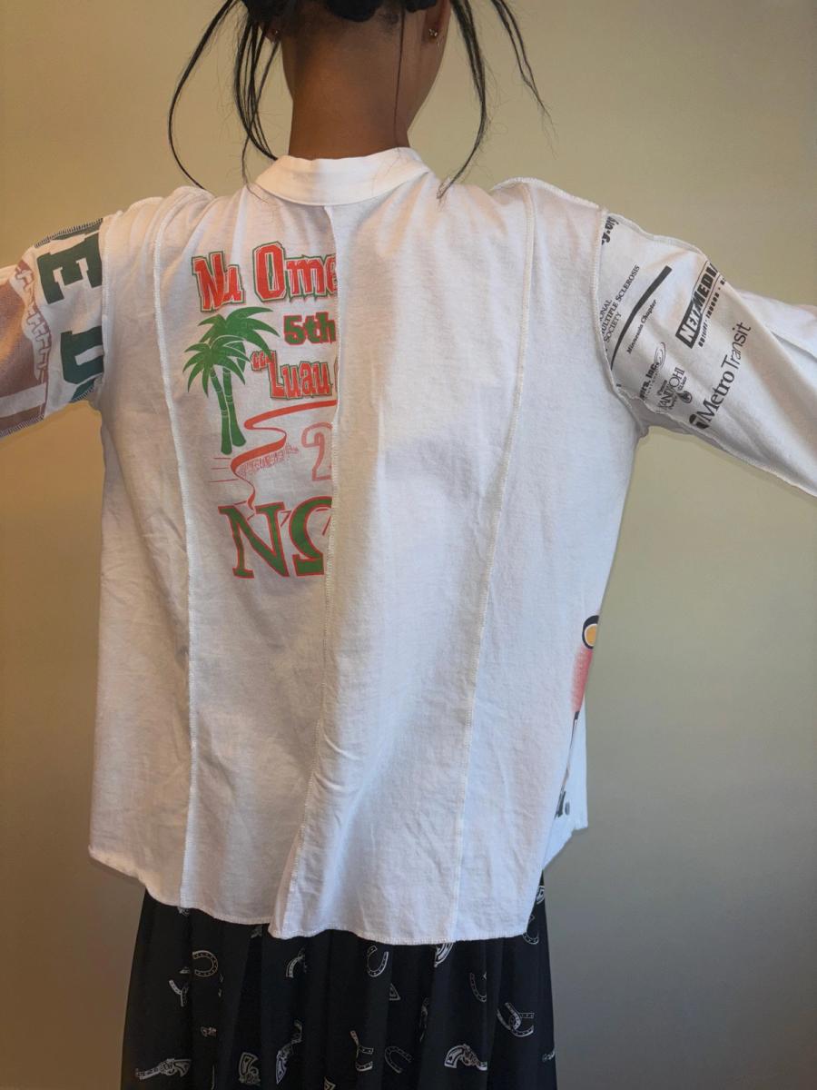 Patchwork T-shirt Paneled Top product image
