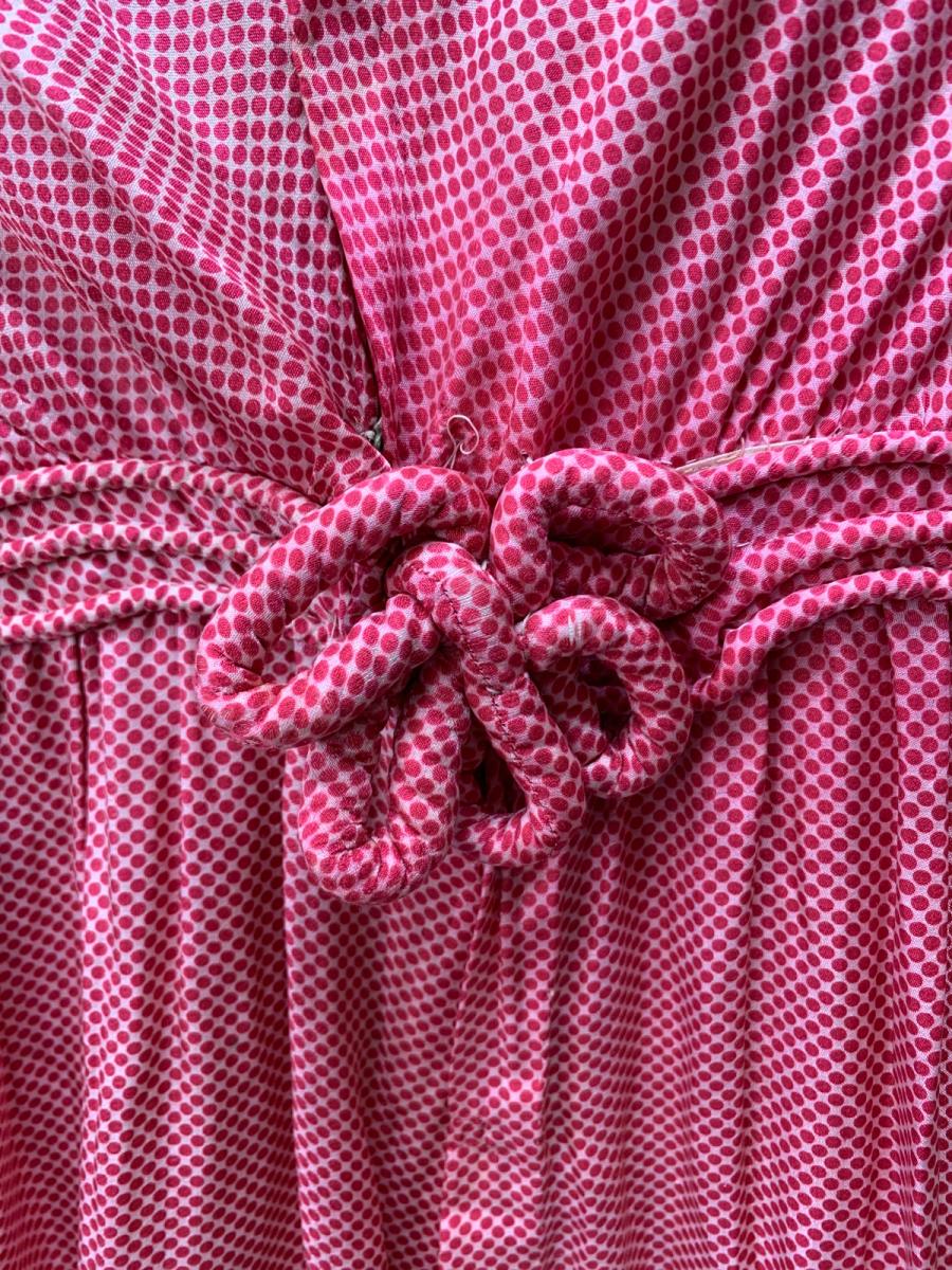 1910 Hot Pink Dotted Dress product image