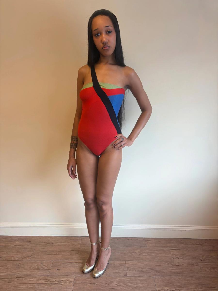 Vintage Fendi Color Blocked Swimsuit product image