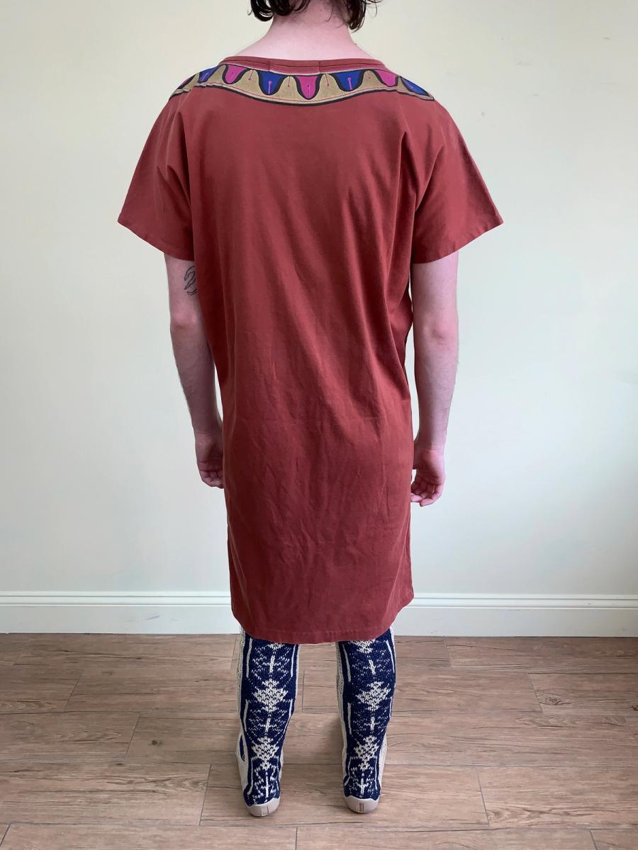 80s Kansai Yamamoto T-shirt Dress with Tromp L'oeil Torc product image