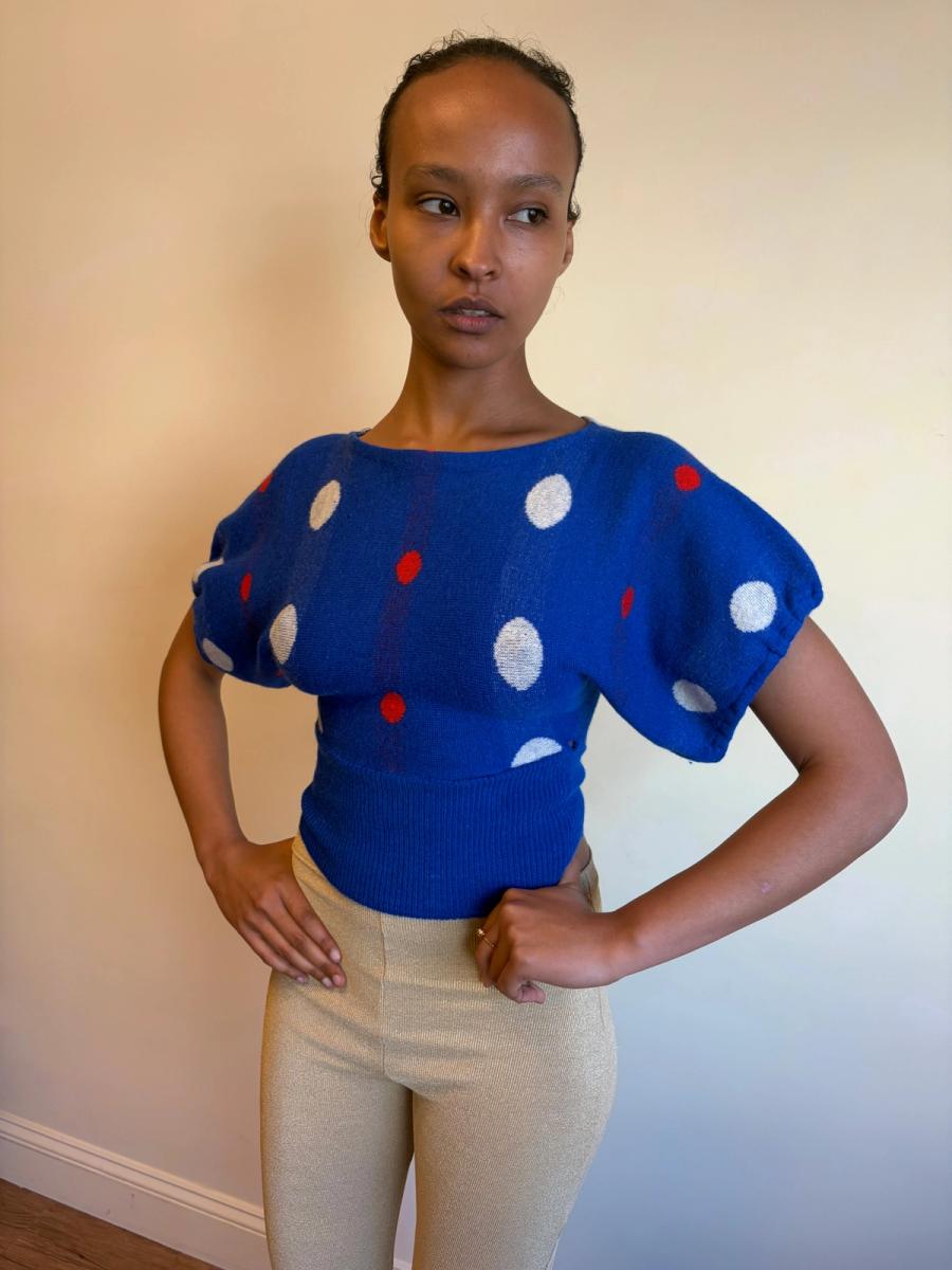 80s Dorothée Bis Polka Dot Sweater product image