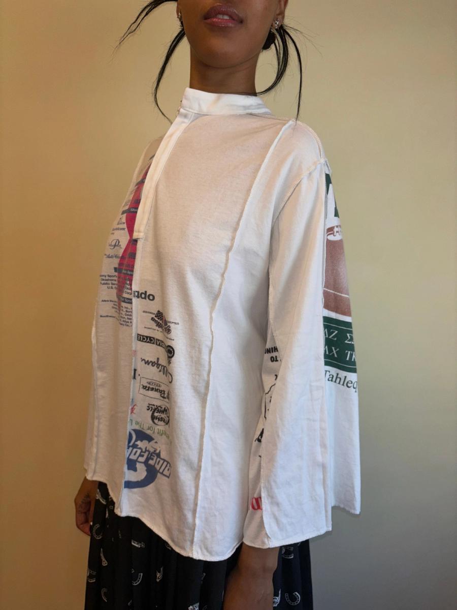 Patchwork T-shirt Paneled Top product image
