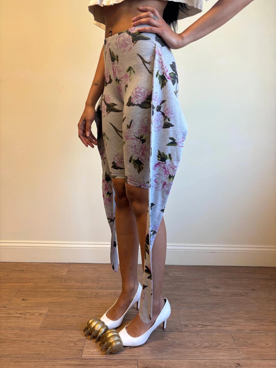 Jeremy Scott Rose Print Wrap Bike Shorts product image