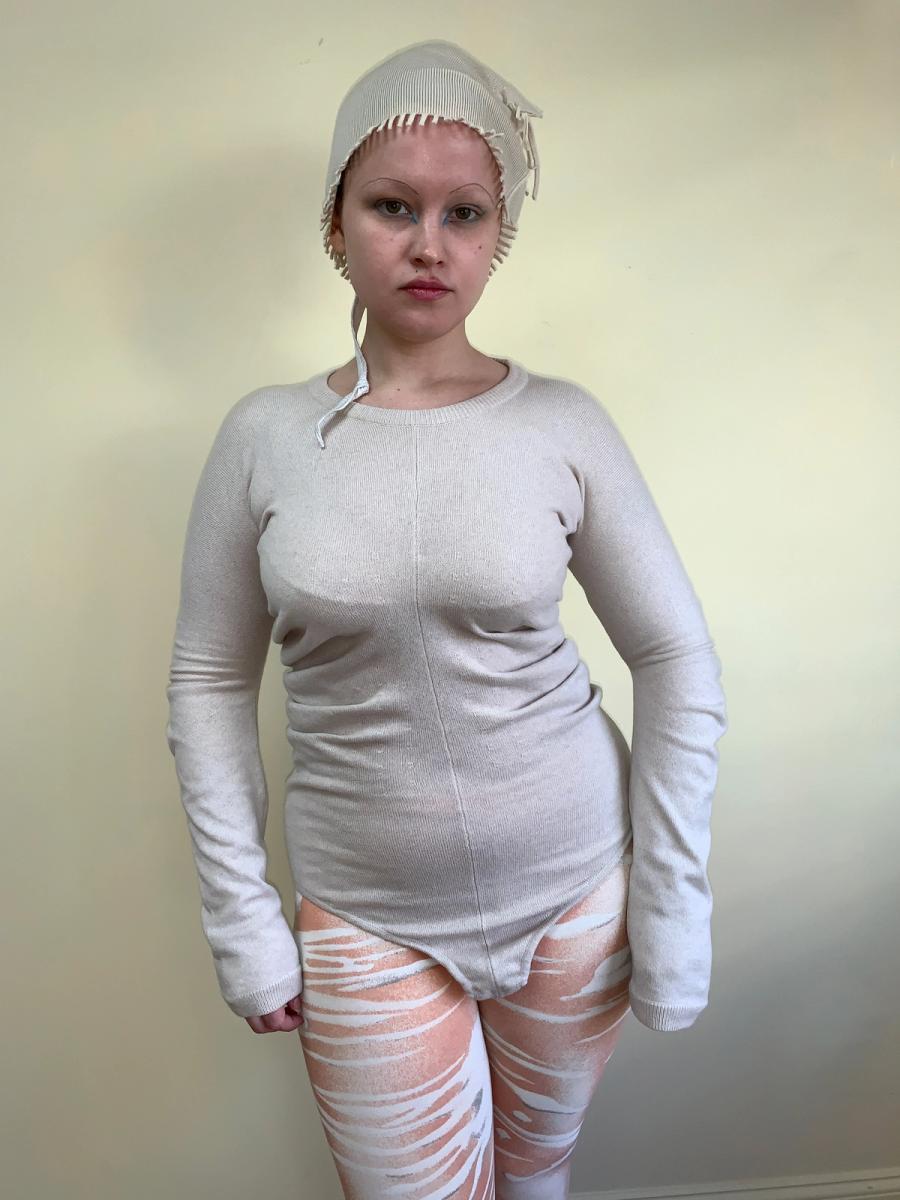 2000s Margiela Scrunched Knit Leotard product image