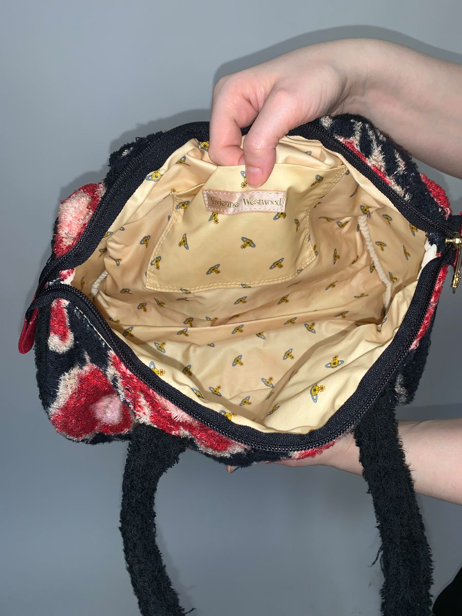 90s Vivienne Westwood Cheetah Terry Cloth Purse product image