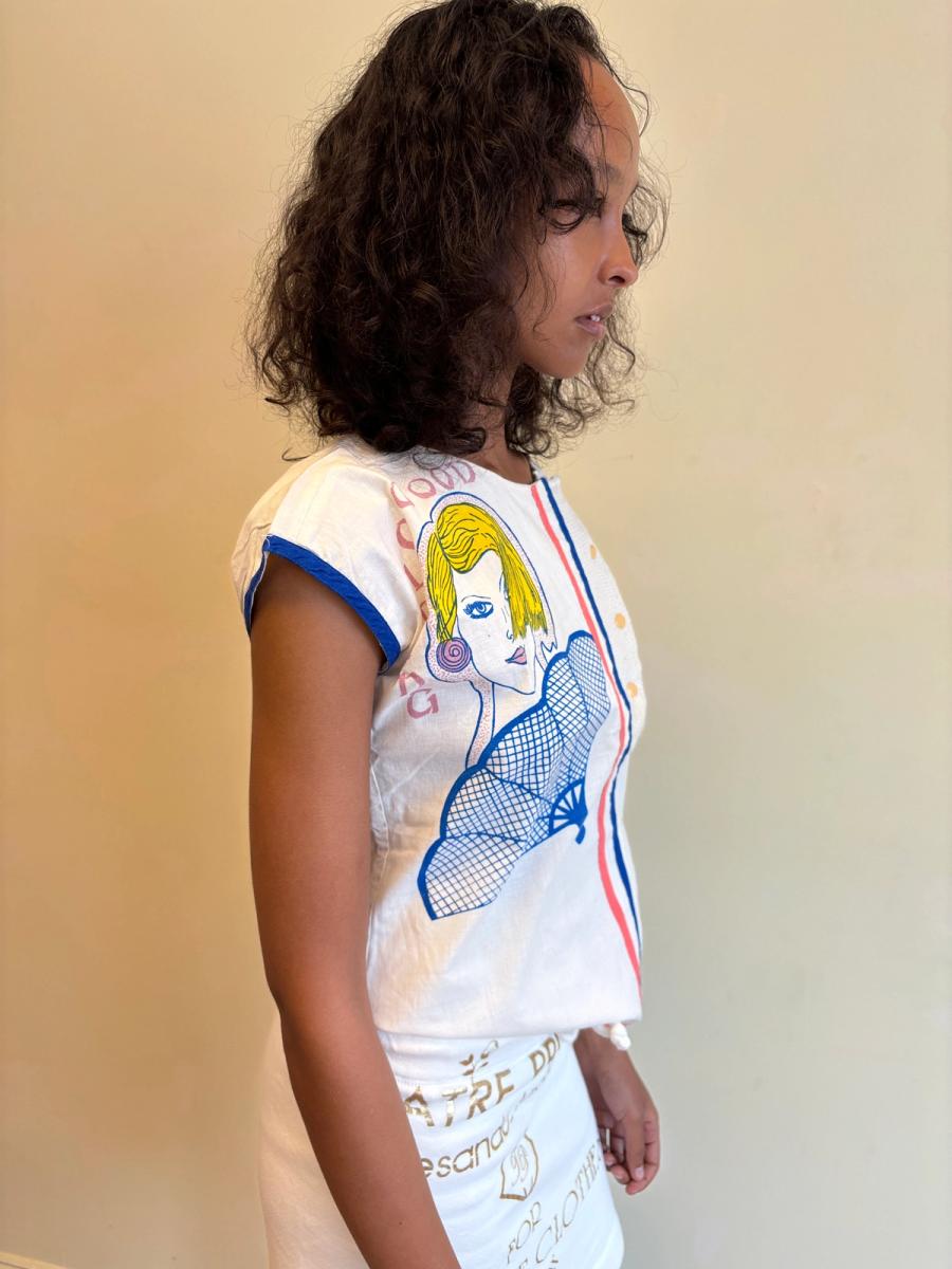 1980s French Illustrated Woman Shirt product image