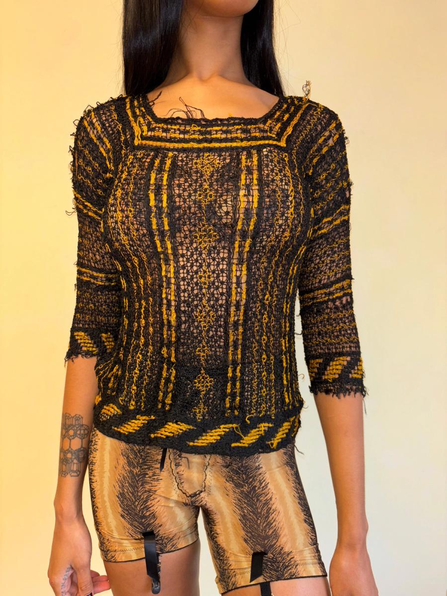 1930s Italian Handmade Knit Top product image