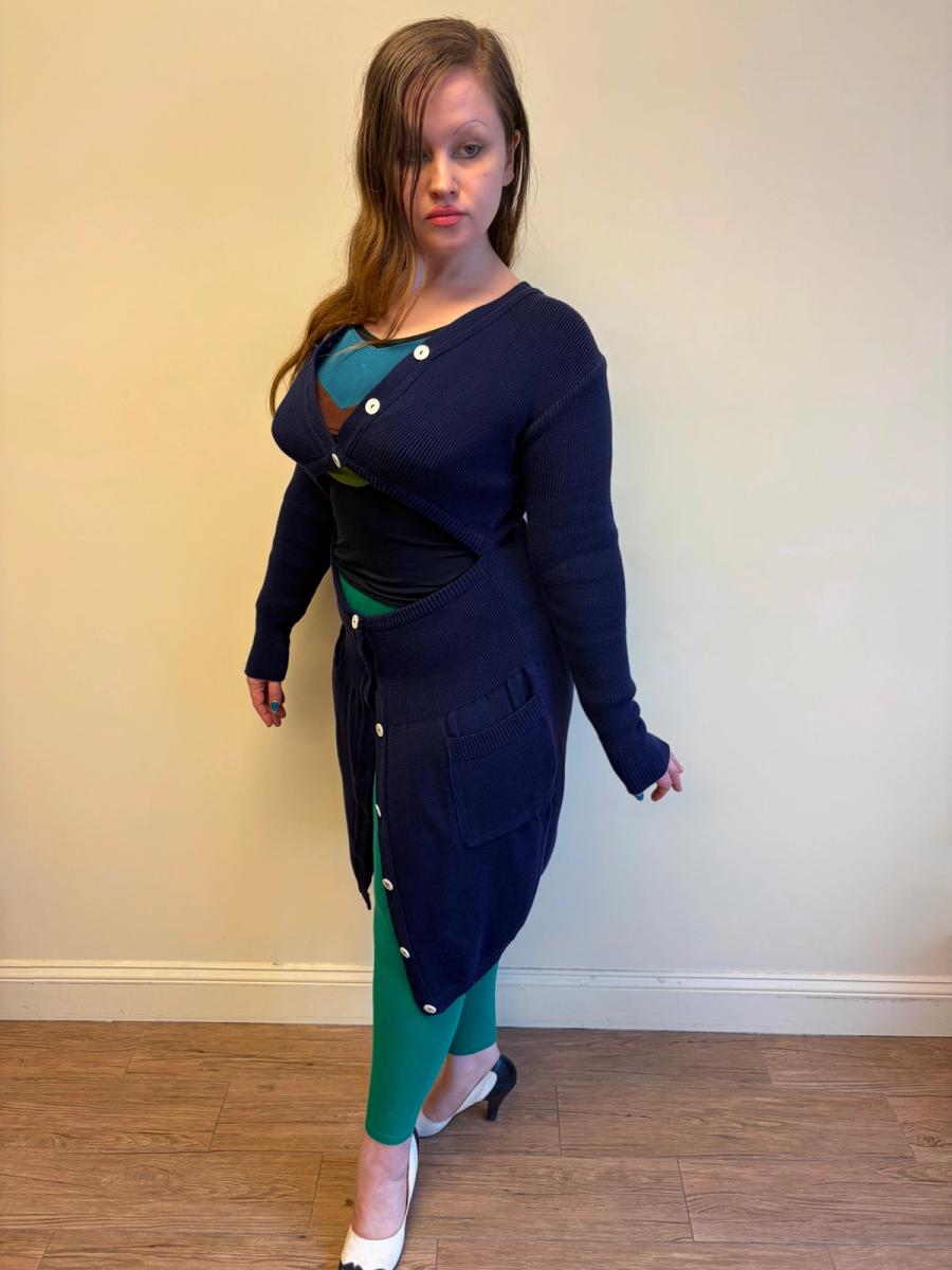 80s Richmond Cornejo Knit Cutout Dress product image