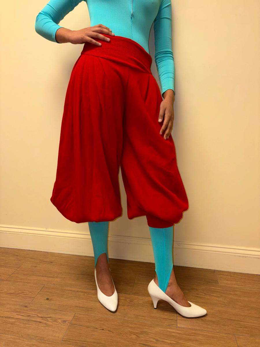 80s Norma Kamali Red Sweatpants product image