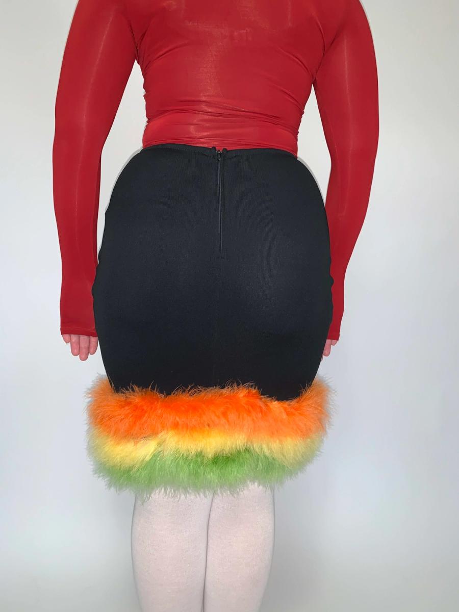 1989 Gaultier Junior Marabou Skirt product image