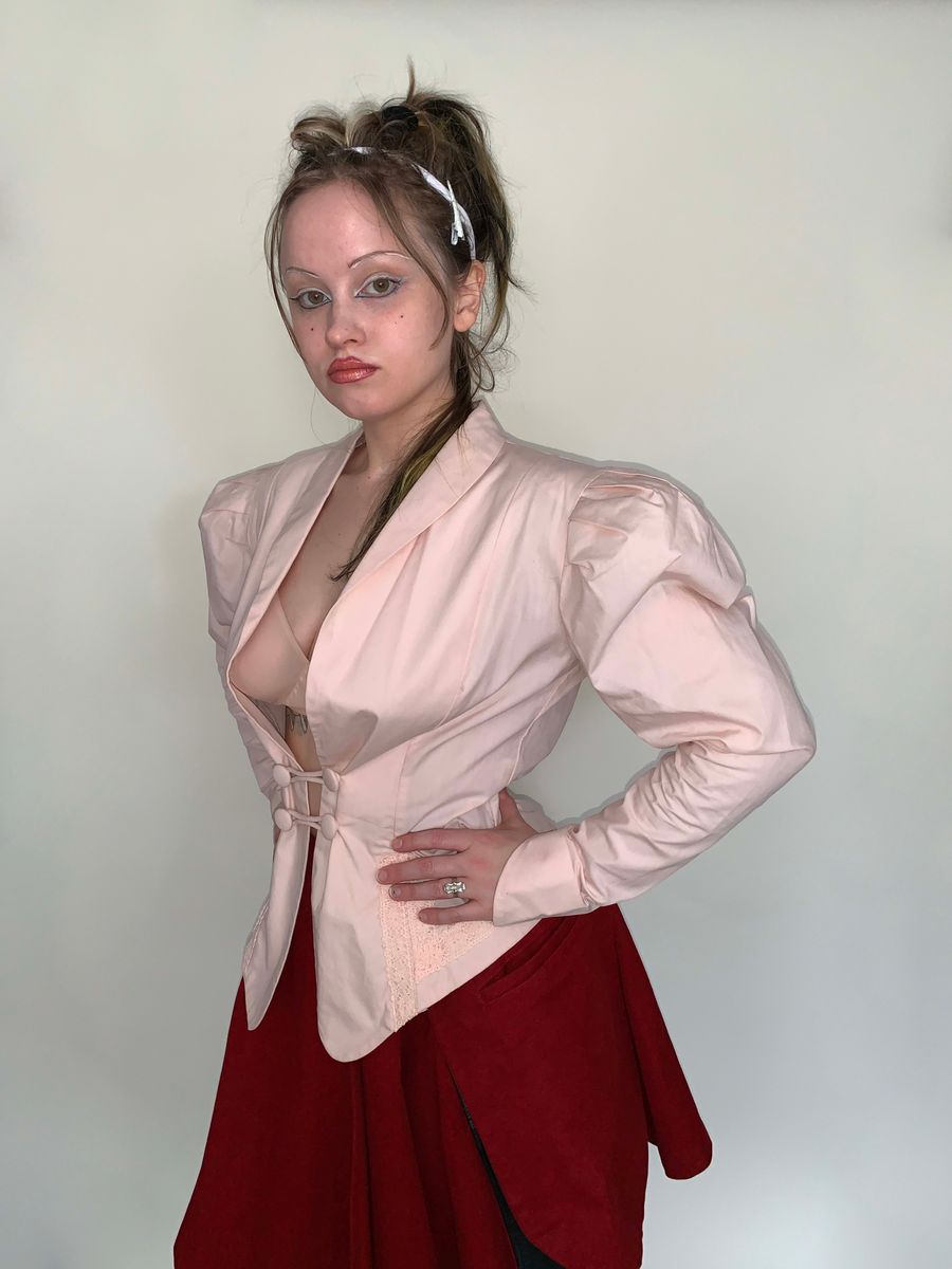 1980s Norma Kamali Jacket with Exaggerated Mutton Sleeves product image