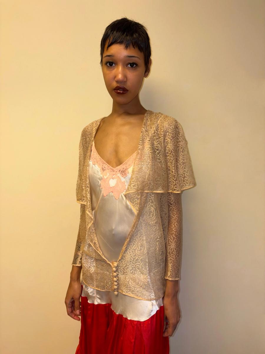 1920s Gold Lace Jacket product image