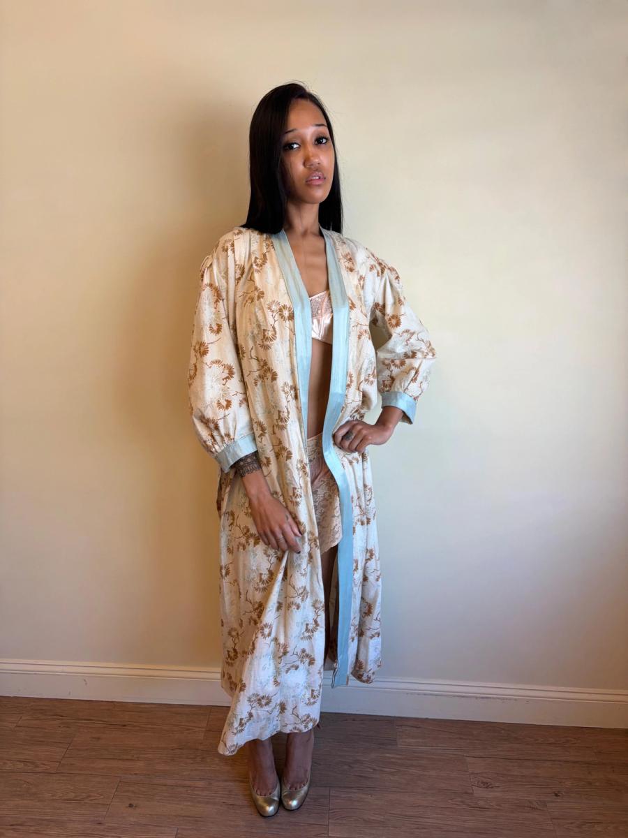 1890s or early 1900s Pastel Flannel Robe product image