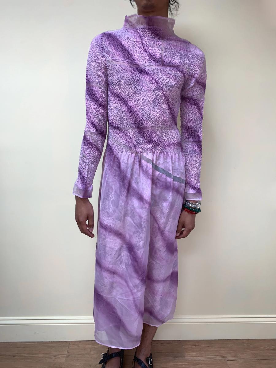 Yoshiki Hishinuma Pleated Purple Dress product image