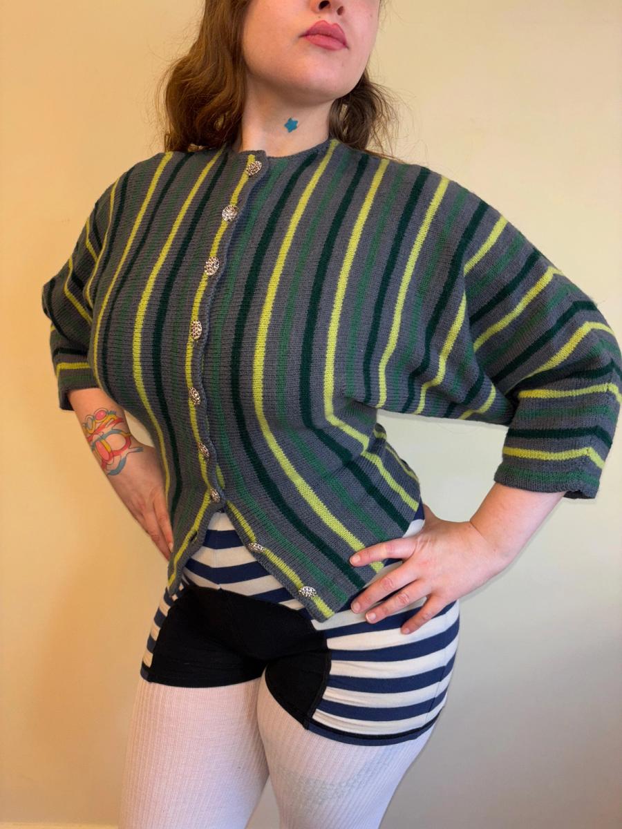 1940s Handmade Dolman Sleeve Sweater product image