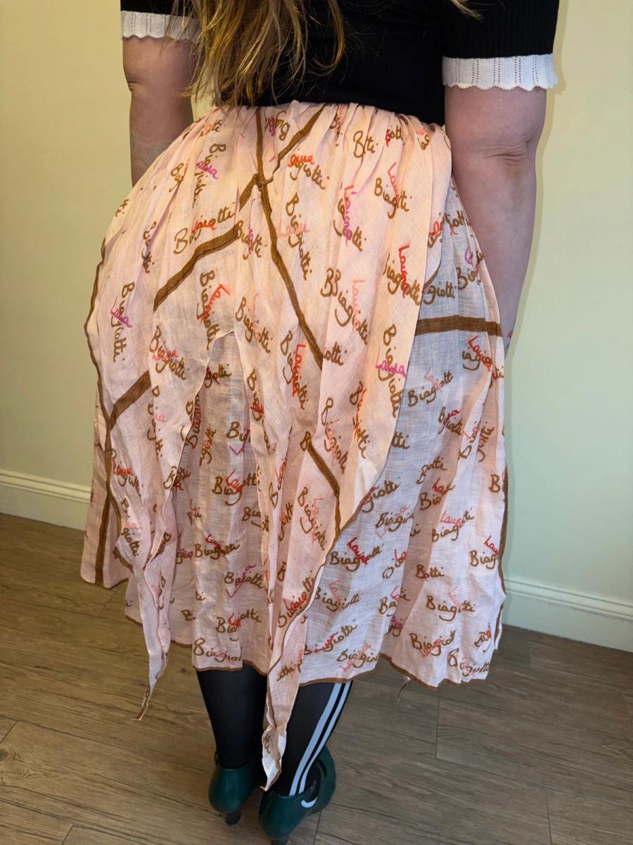 70s Laura Biagiotti Apron Signature Skirt product image