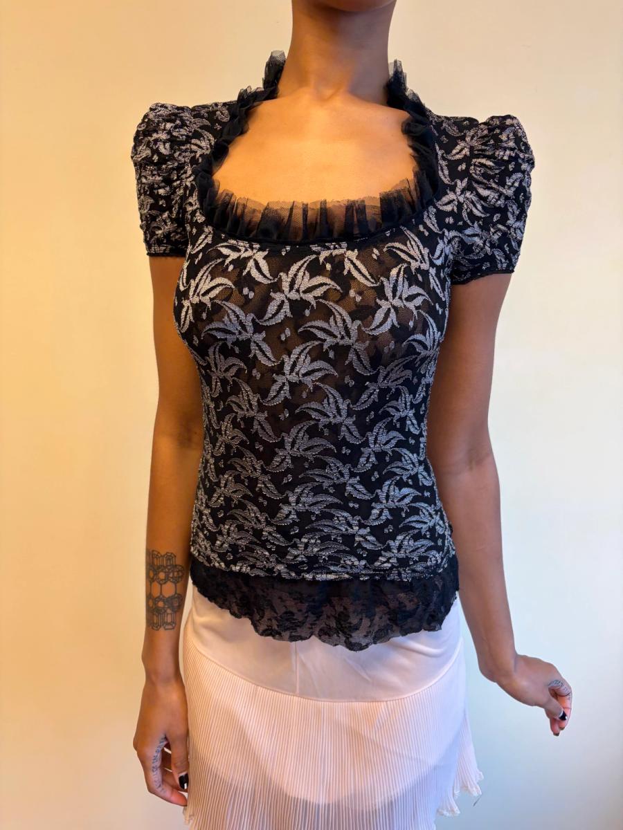 90s Vivienne Westwood Lace Stretch Top product image