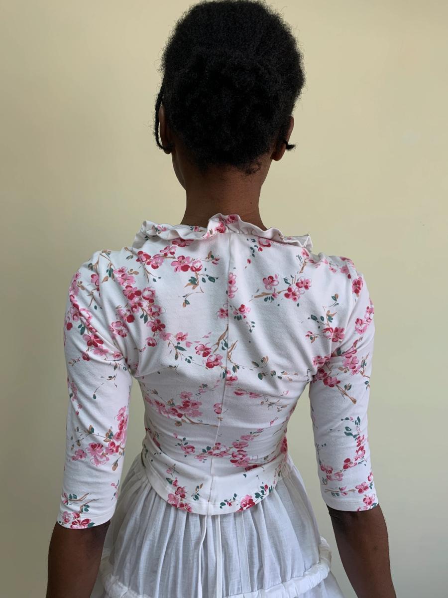 90s Vivienne Westwood Ruffle Cherry Blossom Top product image