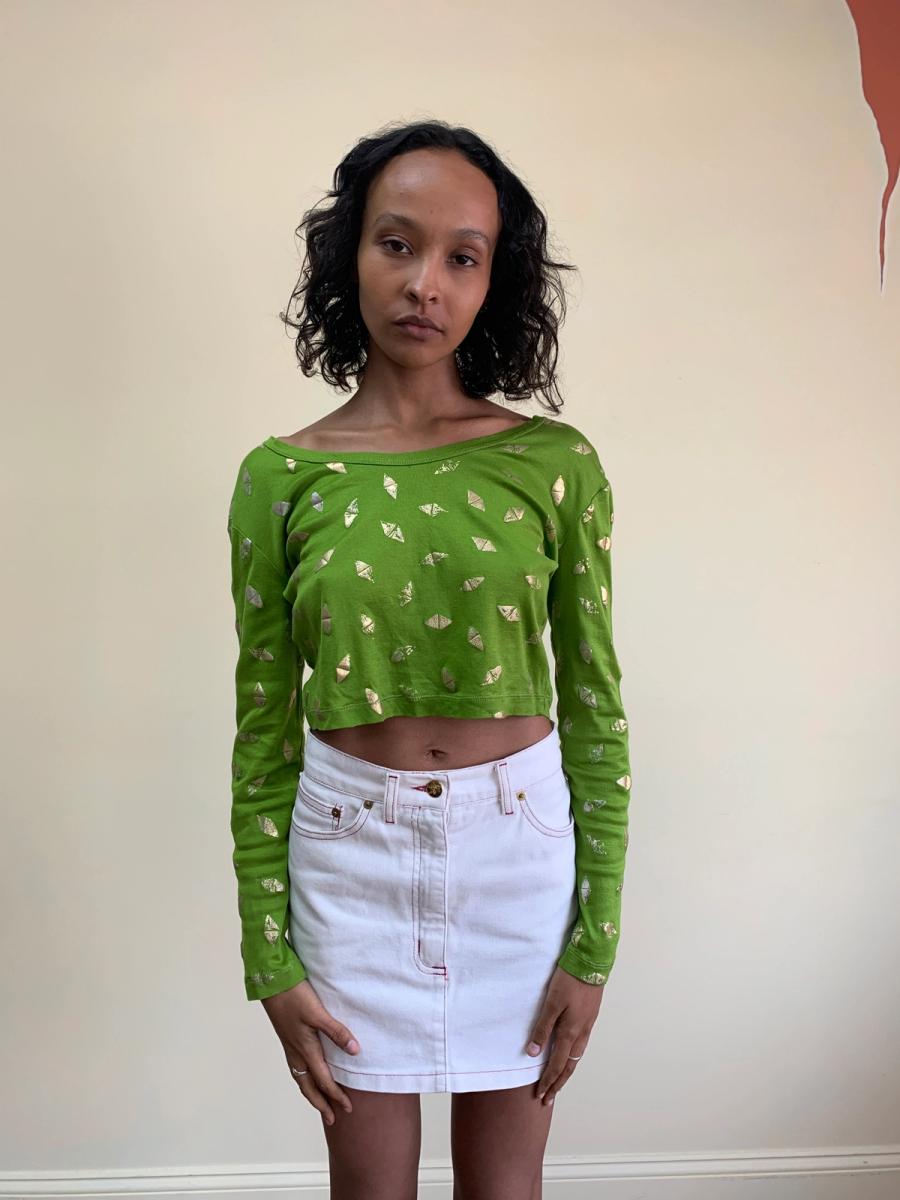 Gaultier Top With Textured Gold Printing product image