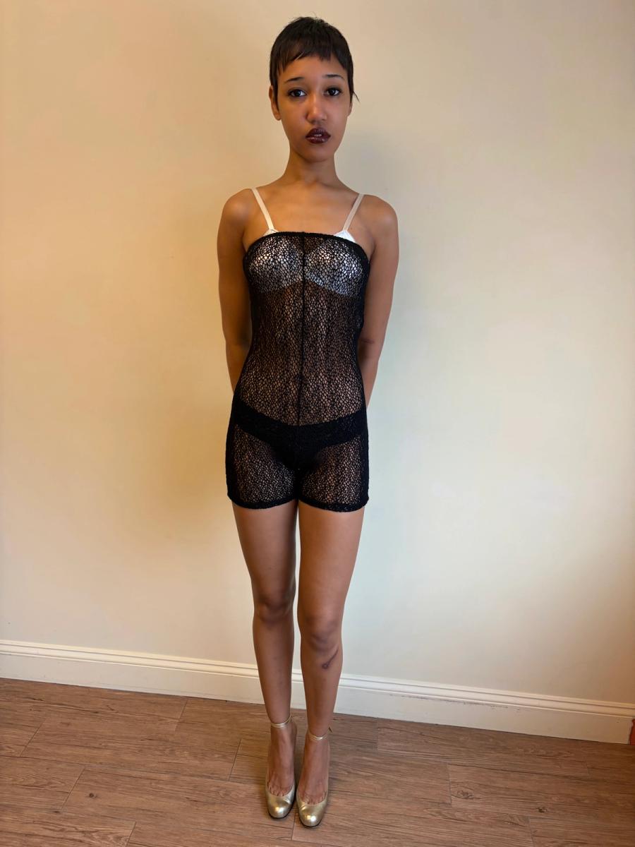 Vintage Dolce & Gabbana Strapless Mesh Bodysuit  product image