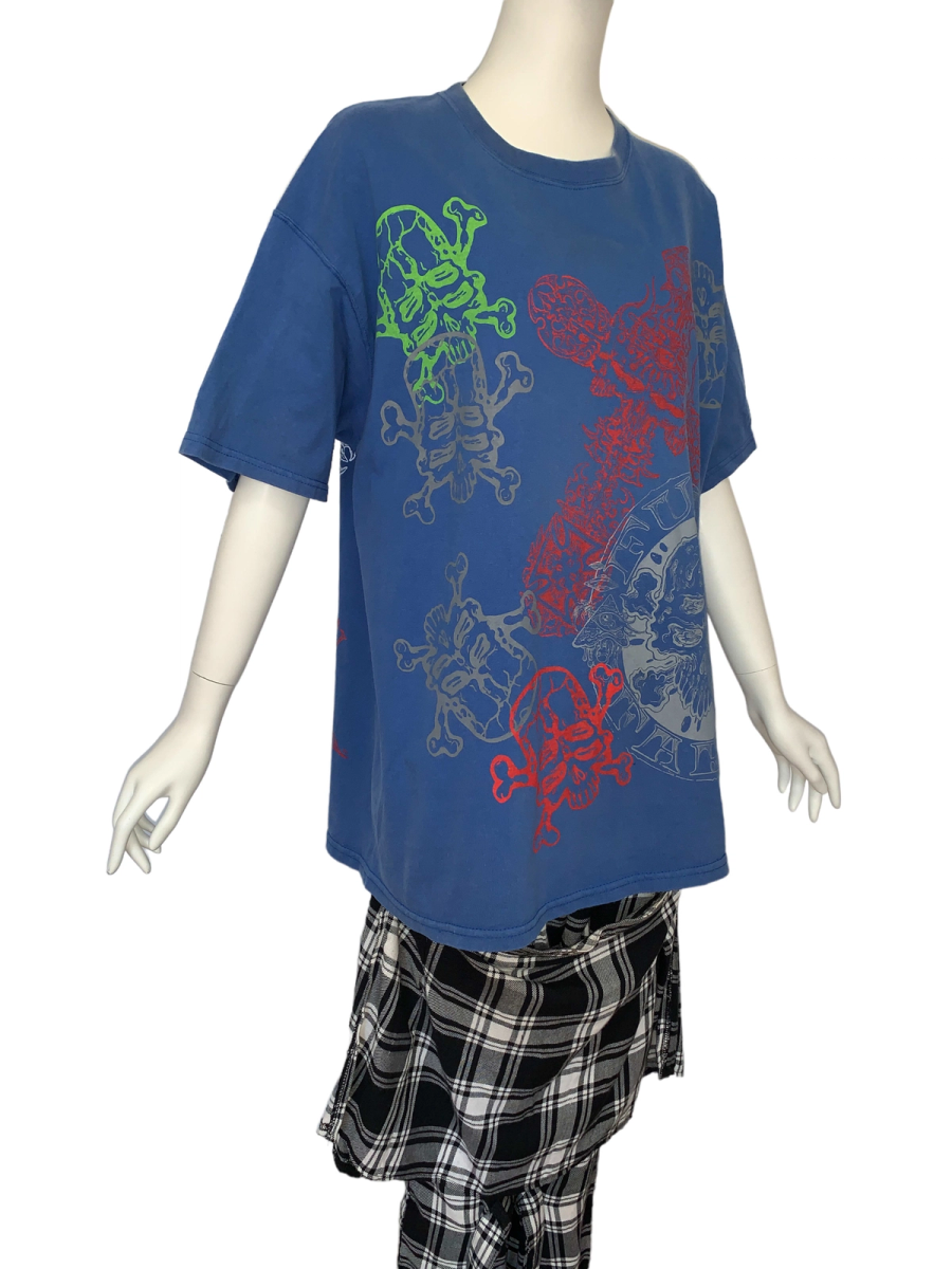 90s Funny Farm Skull And Cross T-shirt product image