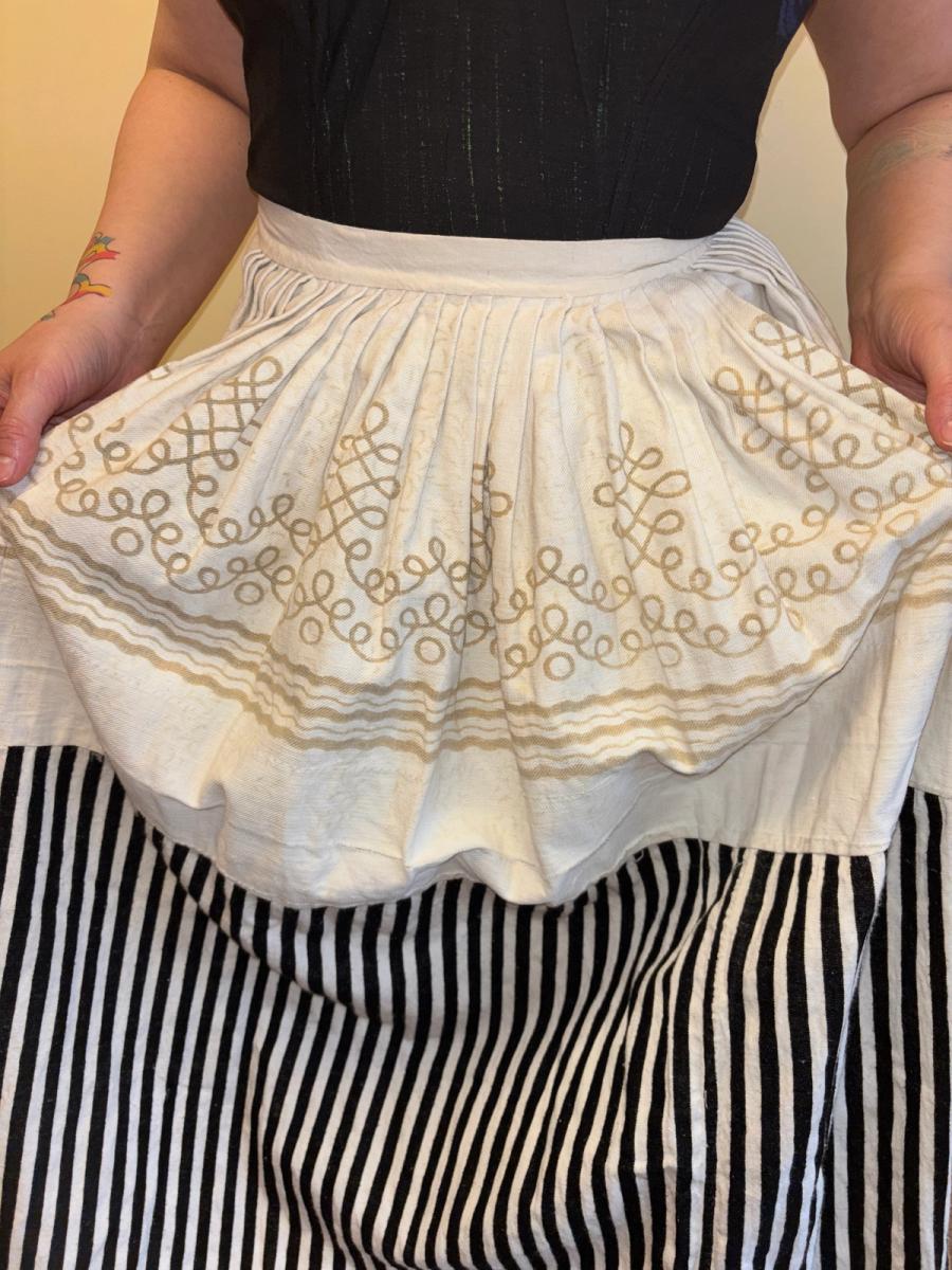 Early 1900s French Striped Flannel Petticoat product image