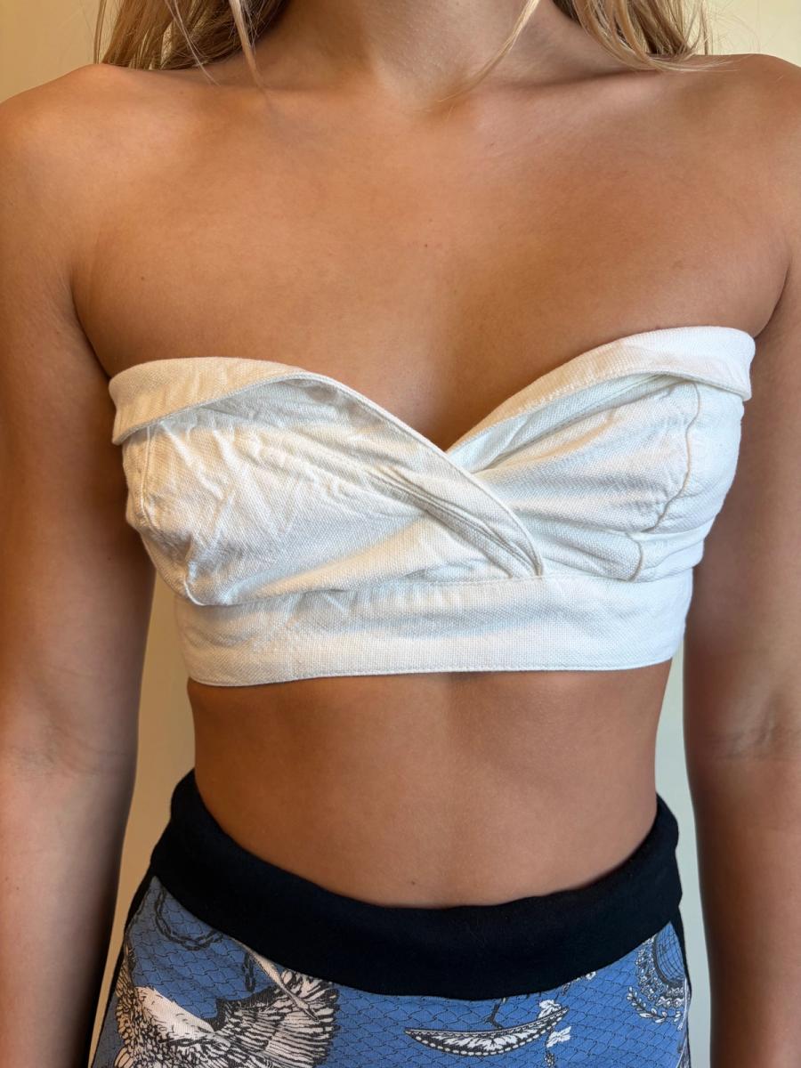 80s Mugler White Bandeau Top product image