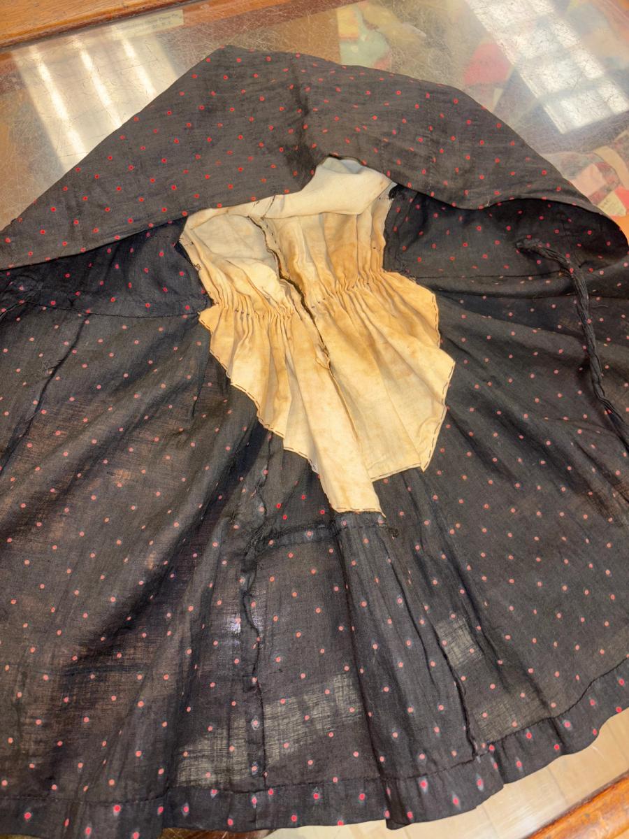 Antique Sunbonnet with Black & Red Dots product image