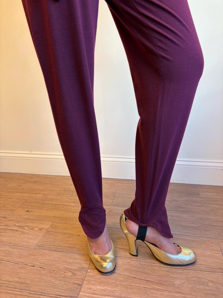 80s Norma Kamali Plum Leotard product image