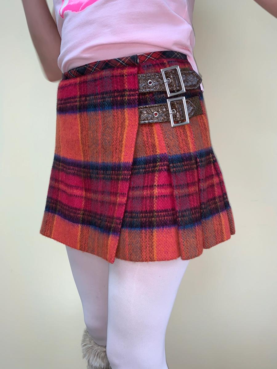 Vivienne Westwood Orange Tartan Skirt product image