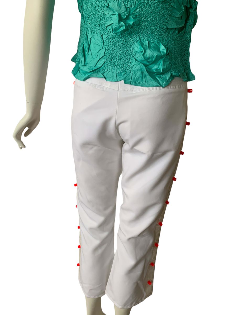 Fotus White "Studded" Pants product image