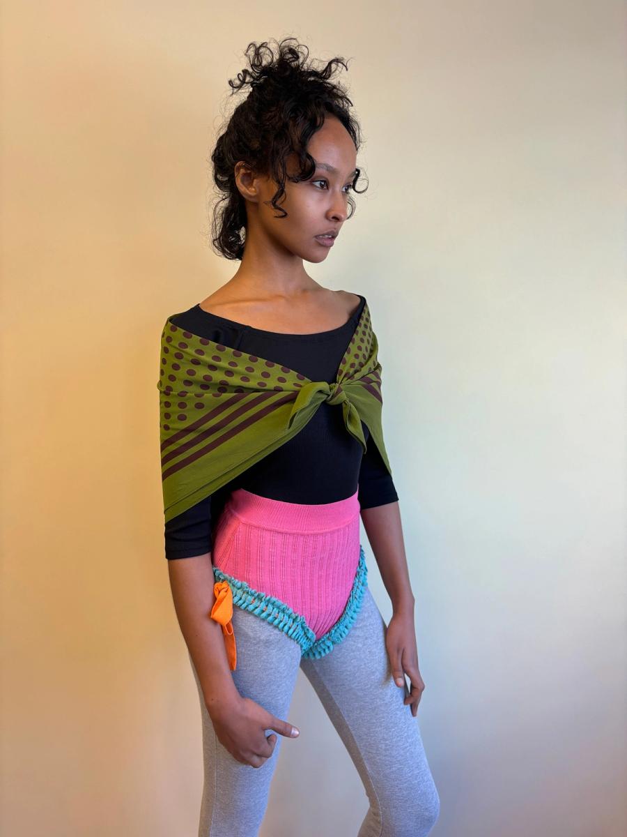 80s Jean-Paul Gauliter Green Shawl Top product image