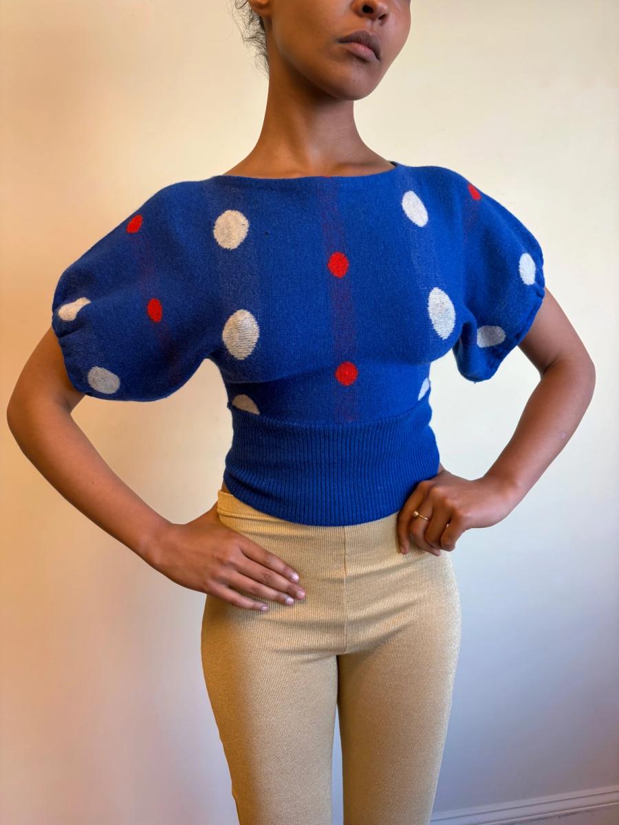 80s Dorothée Bis Polka Dot Sweater product image