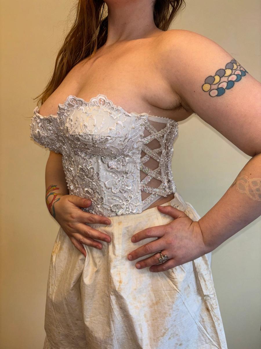 80s Italian Bridal Bustier  product image