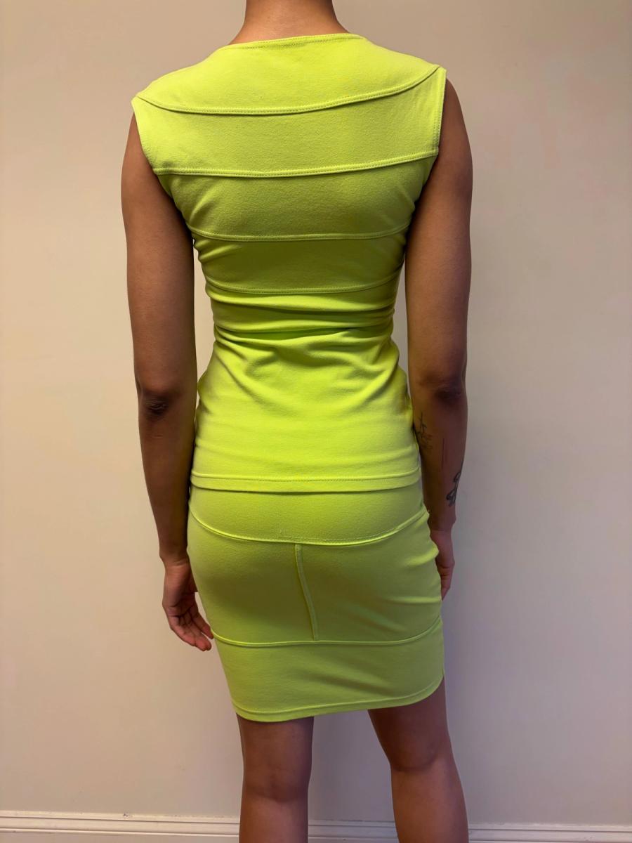 80s Claude Montana Lime Green Seamed Set product image