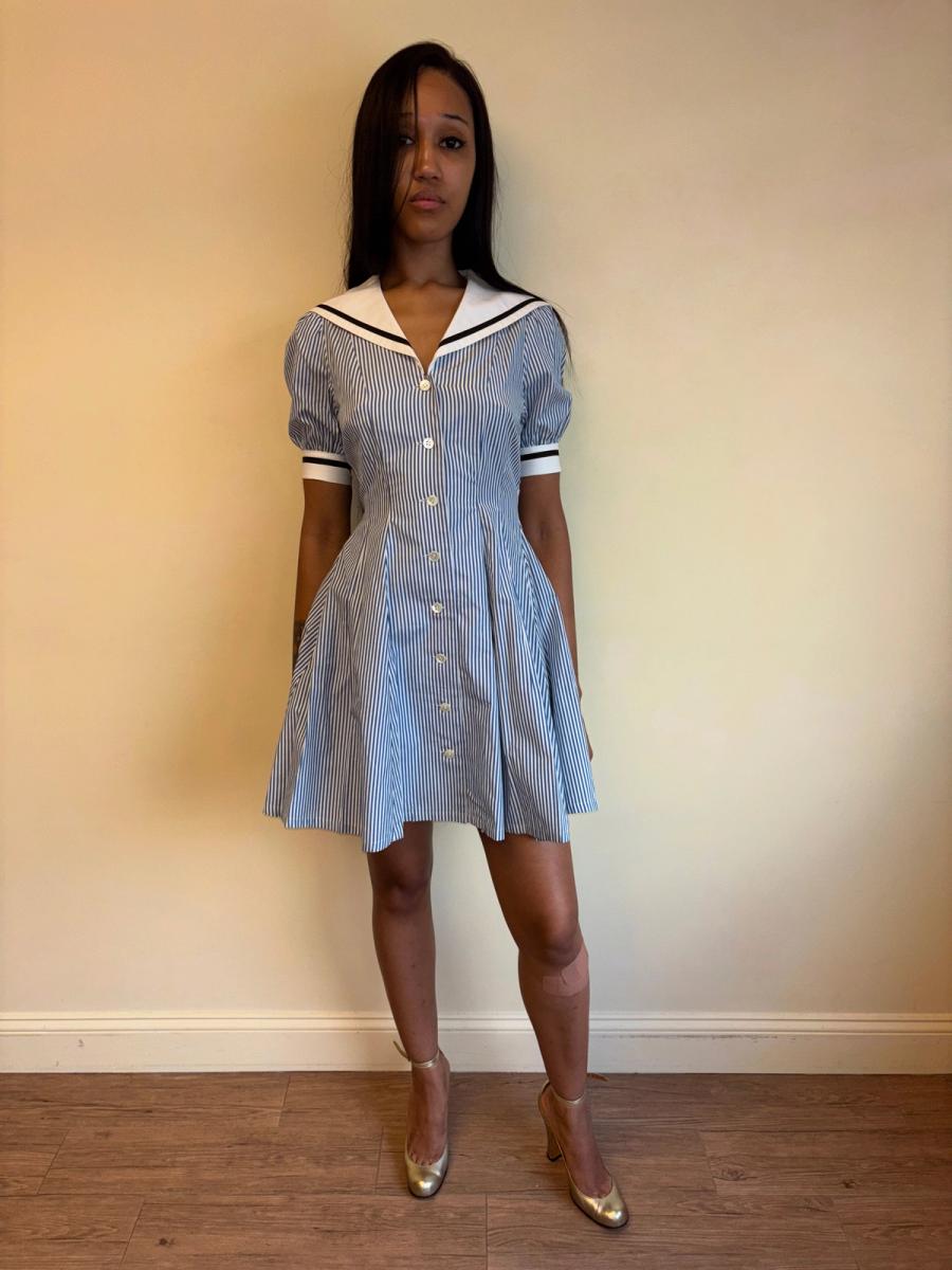 80s Norma Kamali Sailor Dress product image