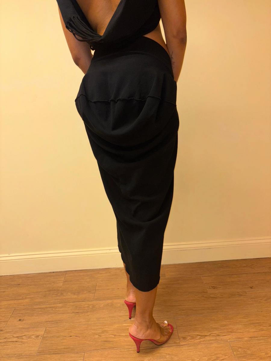 00s Issey Miyake APOC Bustle Black Skirt product image