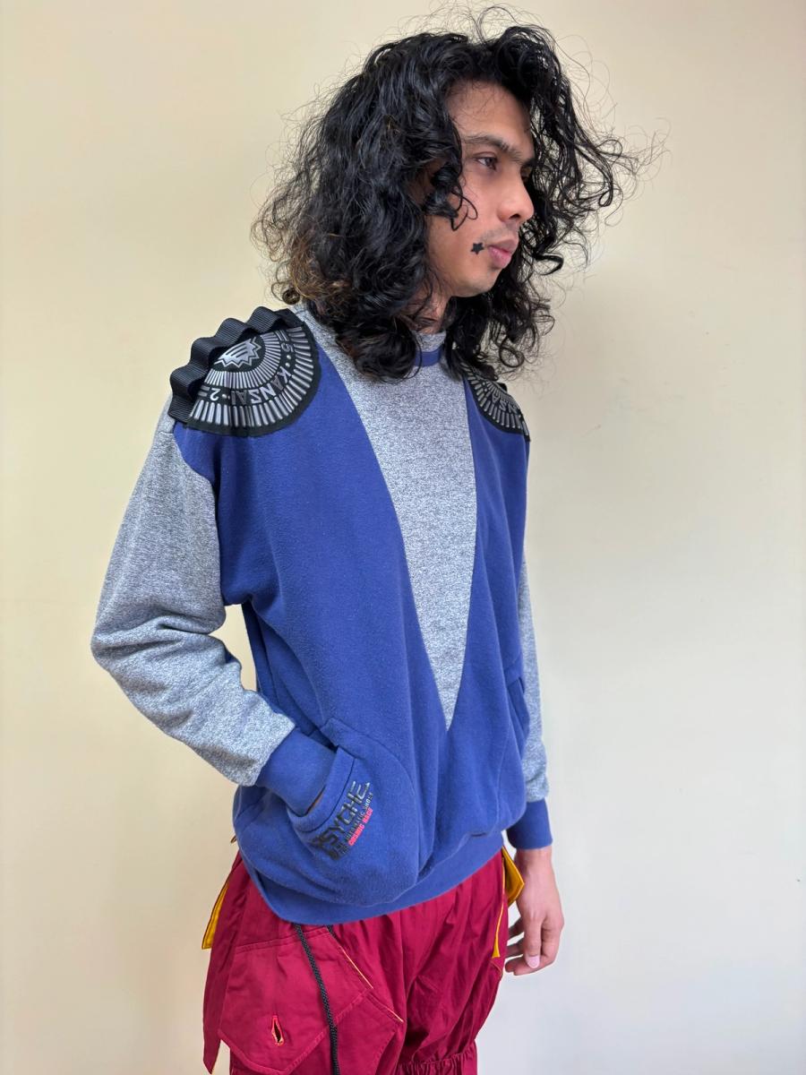 80s Kansai Yamamoto 'Psyche' Pullover with Rubber Accents 