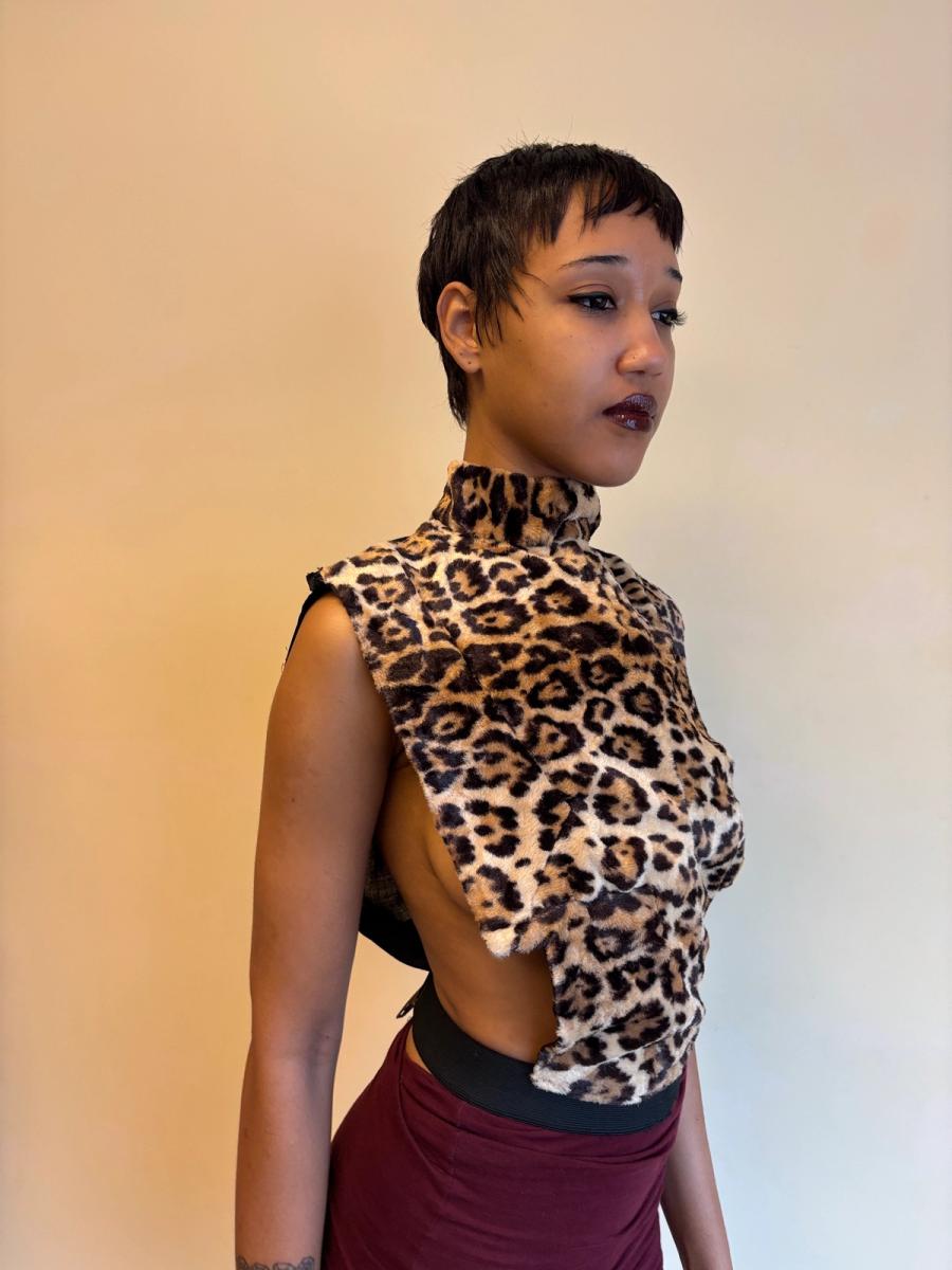 1940s Faux Fur Leopard Dickie product image