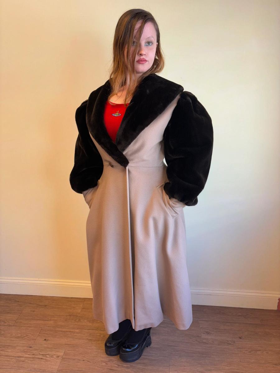 Angelo Tarlazzi Plush Accent Swing Coat product image