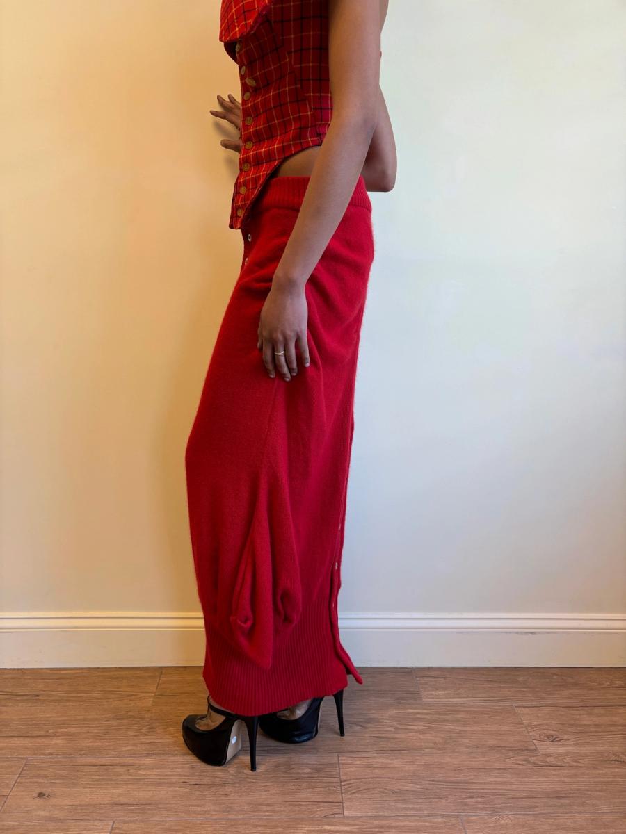 20471120 Red Knit Mermaid Skirt product image