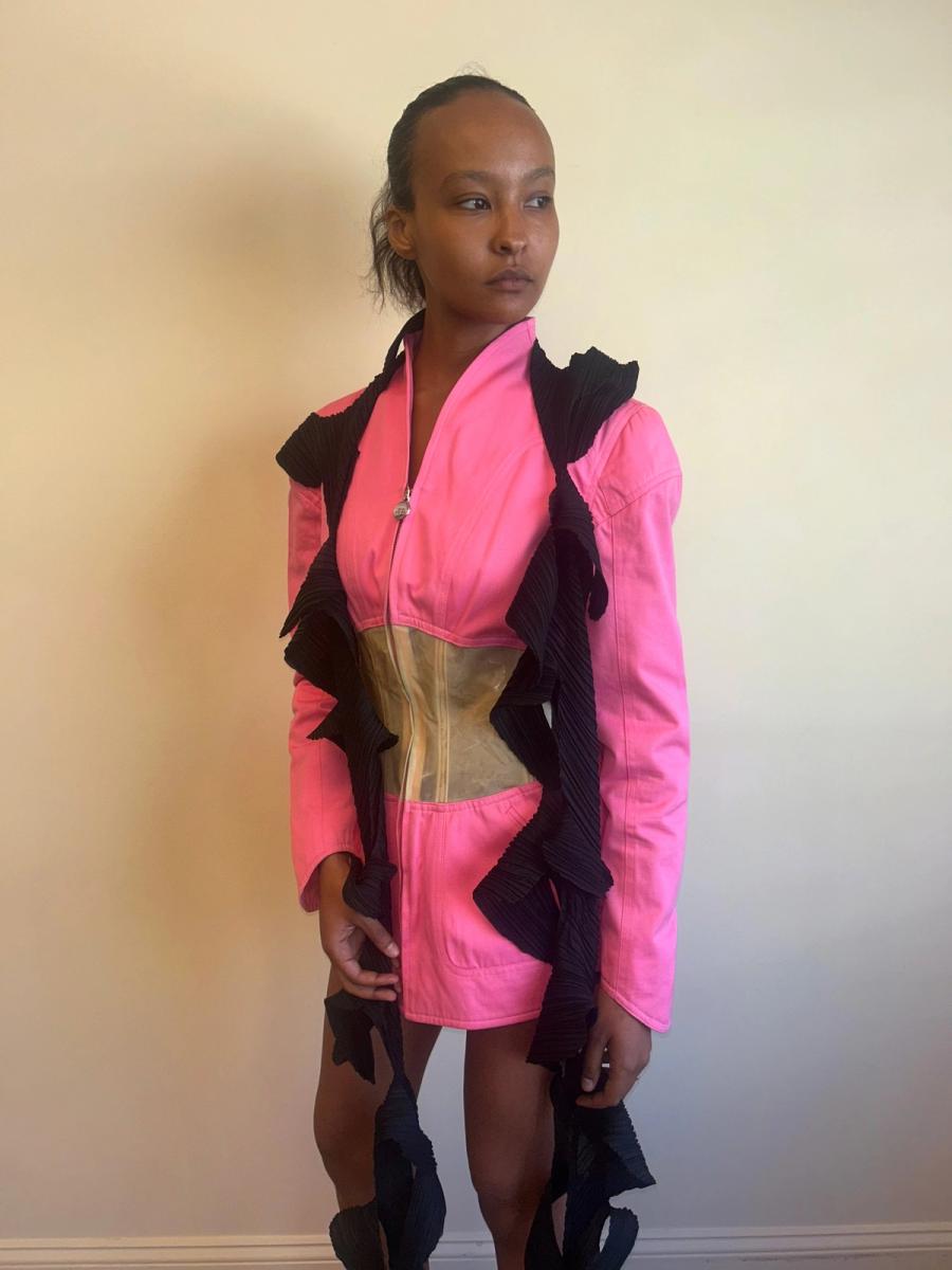 Vintage Issey Miyake Abstract Shape Pleated Scarf product image