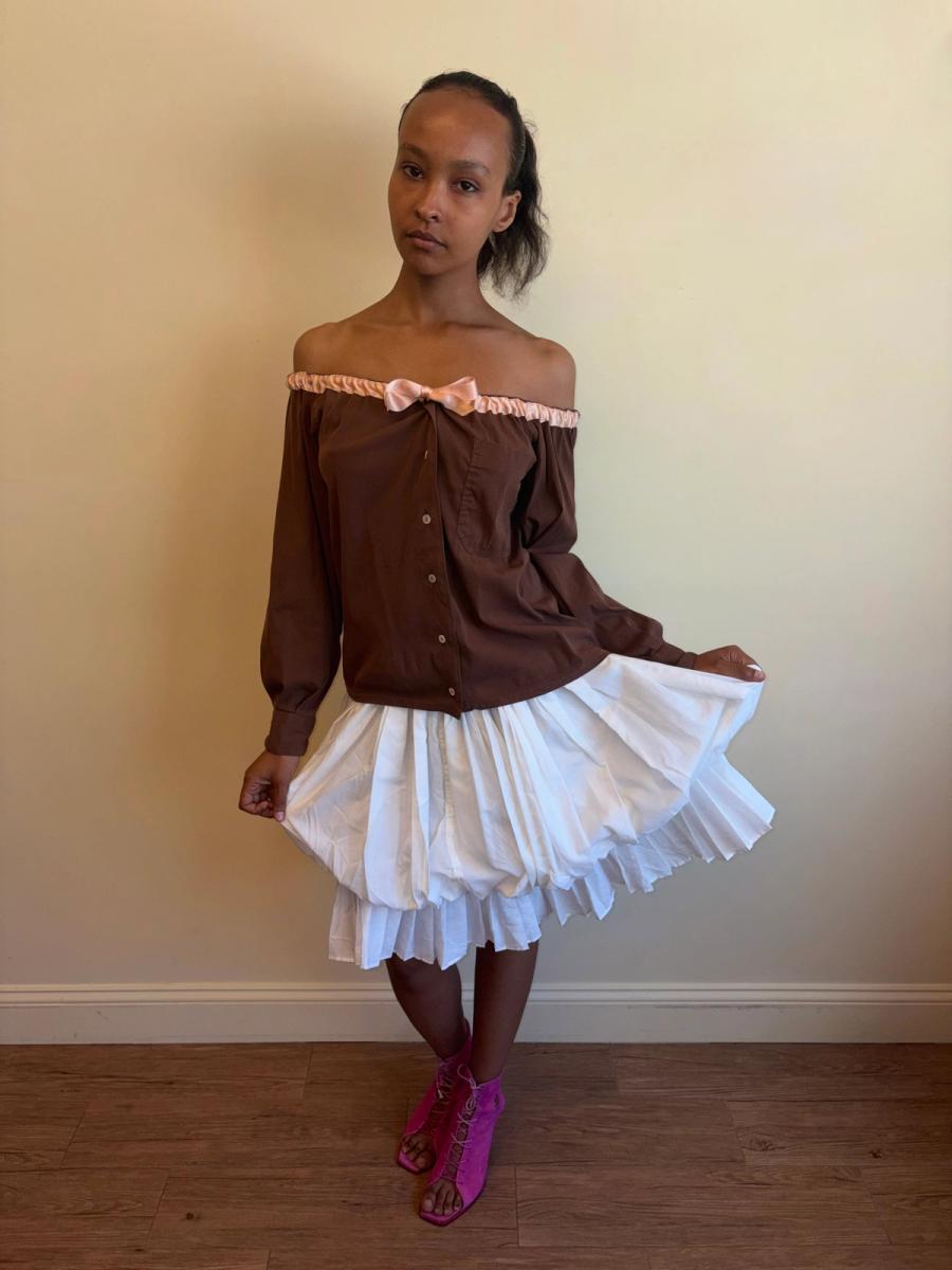 1980s Chantal Thomass Bubble Hobbling Skirt product image